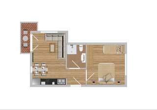 Апартаменты Apartmani Bijelic Жабляк Апартаменты с террасой-10